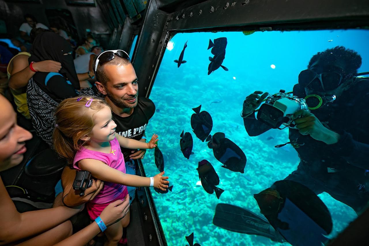 Submarine adventure — viewing coral reef
